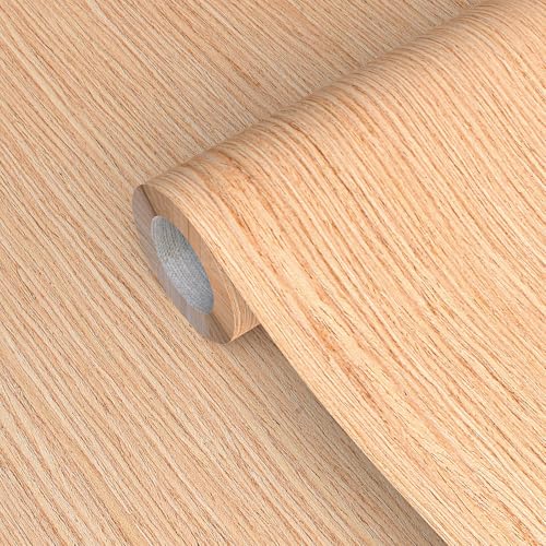 Image of GSCIT Club Red Oak Wood Veneer, 8 inch x 50ft Wood Edge Banding Preglued Flexible, Veneer Tape Banding for Cabinet Repair Furniture