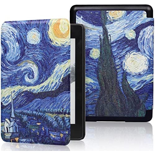 SwooK Classic Printed Magnetic Flip Cover Case for 6.8" Kindle Paperwhite 11 11th Generation 2021 / Kindle Paperwhite Signature Edition Soft Back Flip Cover Case (Stary Sky)