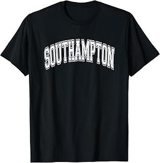 Southampton Arched White Text T-Shirt