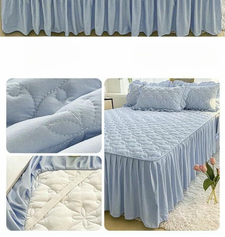 Falda de cama gruesa ideal para renovar el estilo en habitaciones de invitados 2
