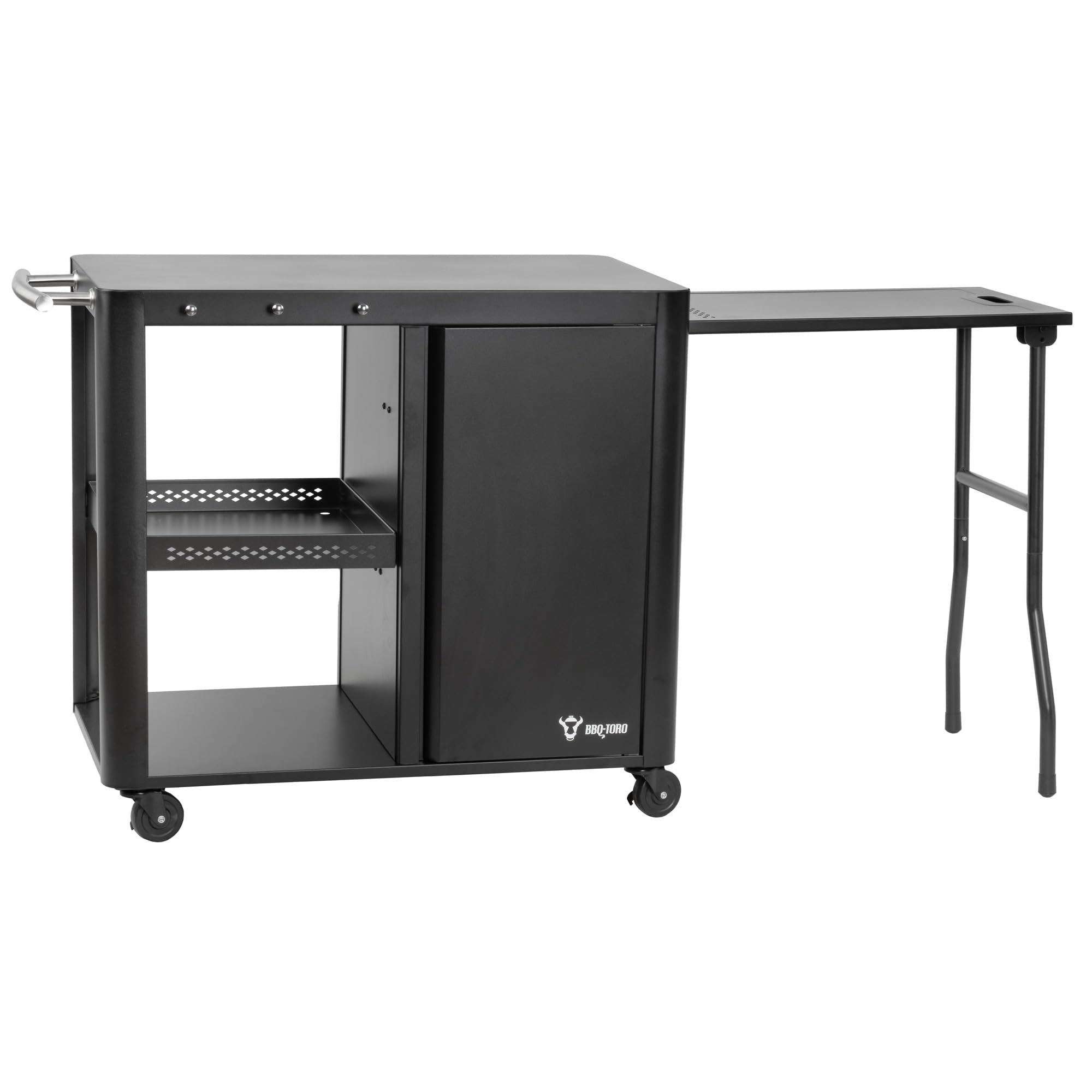Carrello Tavolino Barbecue Tavolo con Ruote Inox Grafite Bbq Acciaio da Esterno