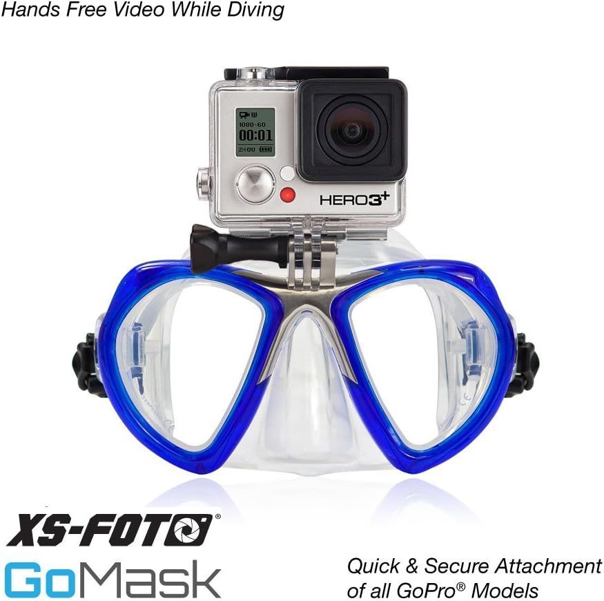GoPro Diving Mask - Built-in Stainless Steel Camera Mount - GoMask by XS Foto - GoPro Hero4, Hero 3+ by XS Foto (MA560)…