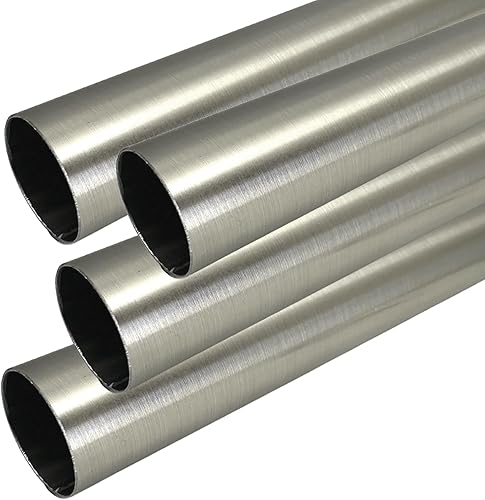 Miniatura 11 de Bridas de soporte para barra de armario de níquel satinado de 1.260 in con accesorio atornillado, compatible con madera o paneles de yeso, paquete