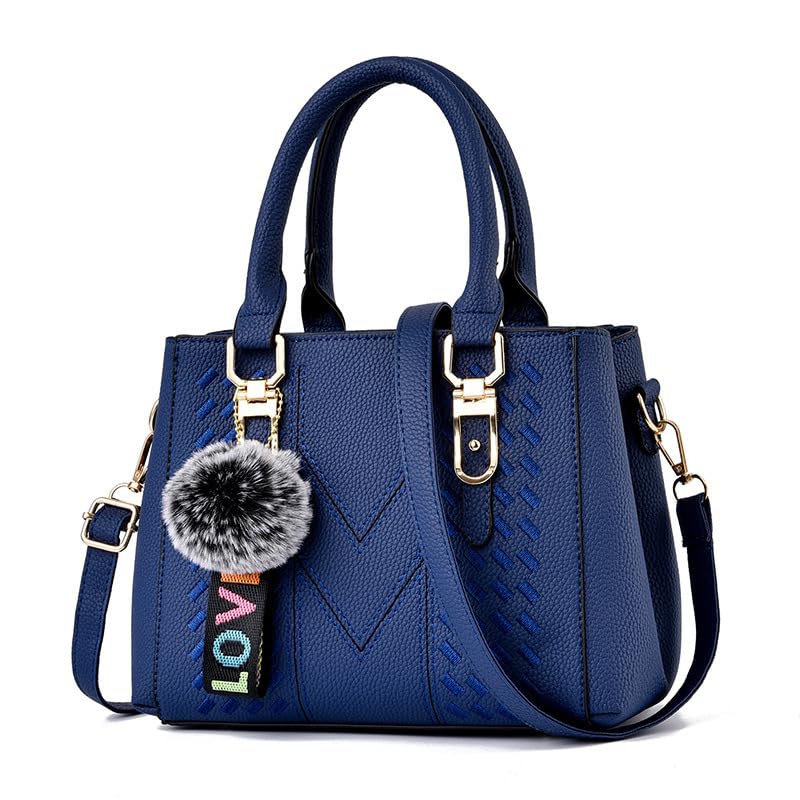 PU Leather Handbag for Women, Adjustable Shoulder Bag with Double Zipper Compartments, Spacious and Durable