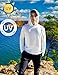 Baitium Mens Dry-Fit UPF 50+ Sun Shirt Hooded, Fishing Shirts for Men Long Sleeve, UV Sun Protection Apparel, Quick Dry Moisure Wicking Rash Guard Shirts-Blue- X-Large