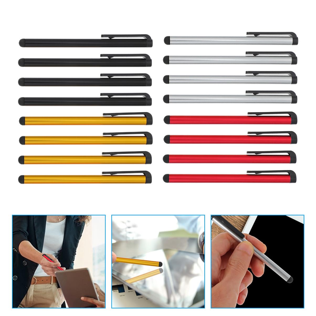 MAGICLULU 80 Piezas Pantalla Táctil Stylus Pluma Capacitiva Lápiz Óptico Lápiz De Pantalla Táctil Universal Lápiz De Precisión para Tabletas Bolígrafos Teléfono Metal Aleación De Aluminio