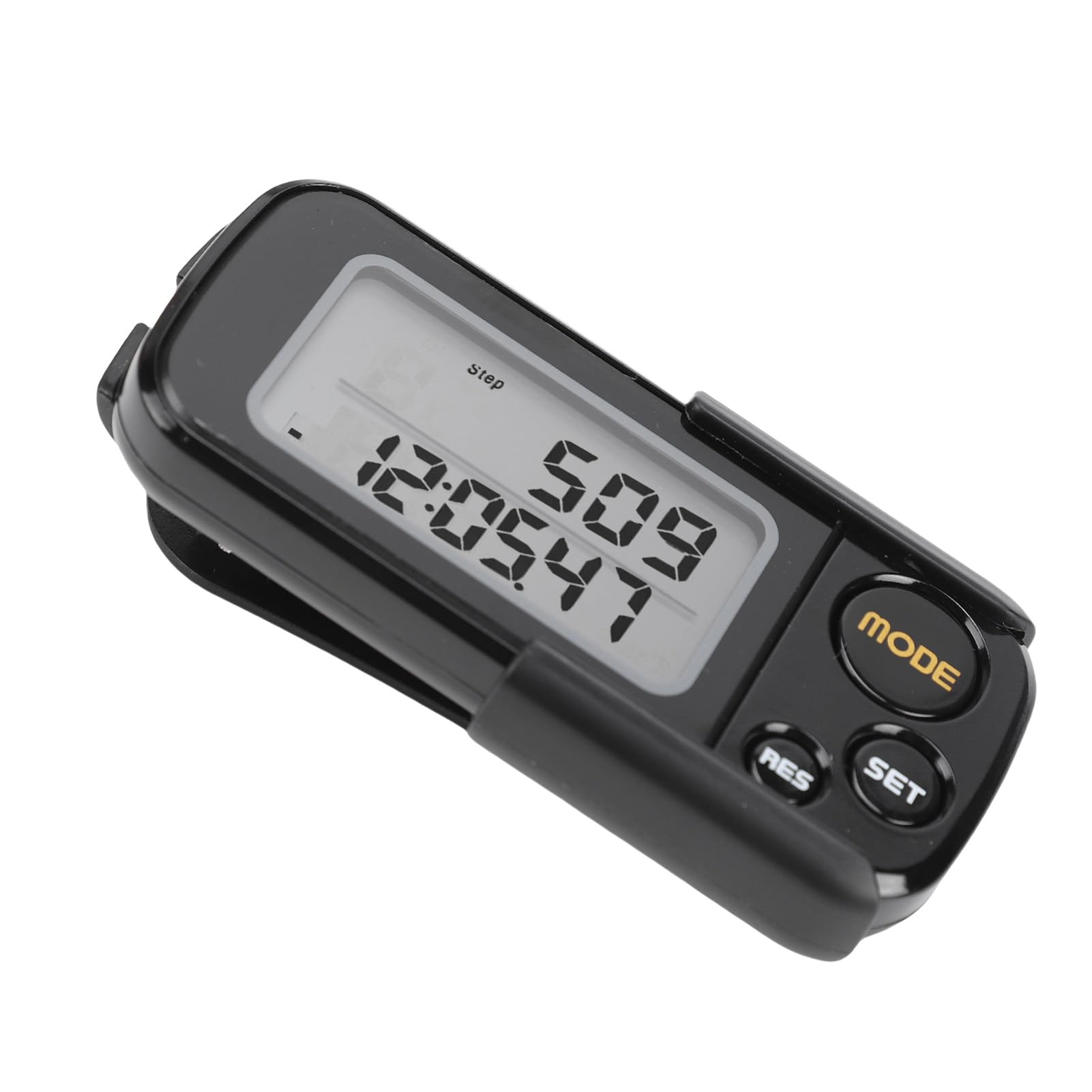 SIXRUN Podomètre 3D, Compte-Pas Précis avec Grand écran LCD et Mémoire de 30 Jours pour Distance de Marche Miles Km Compteur de Calories Moniteur de Temps d'exercice