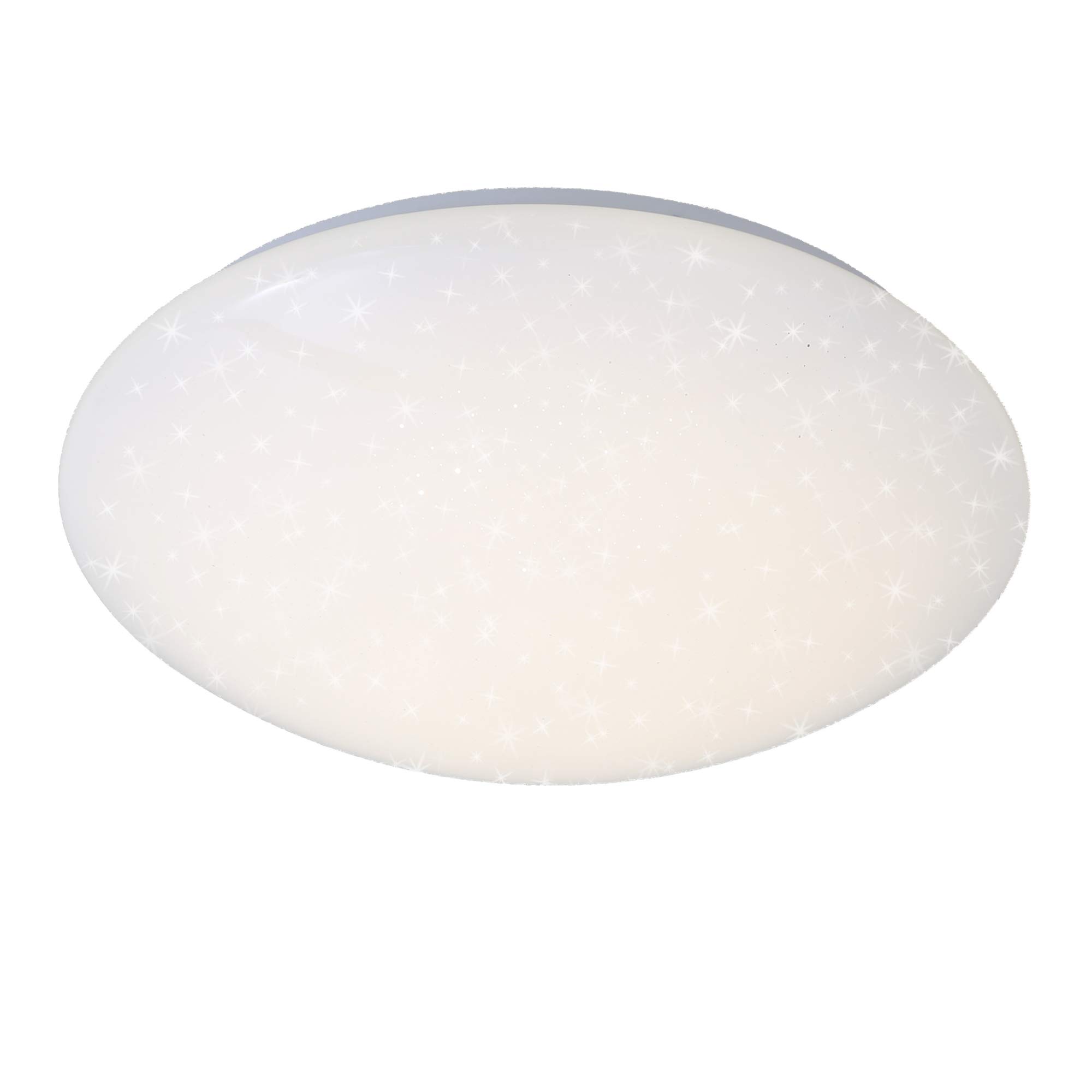 BrilonerLeuchten LED Ceiling Light with Star Decoration, Neutral White, D: 28 cm, 15 W, 1200 Lumens, Metal, Built-in, 15 W, White, 28 x 28 x 9.5 cm, Metal; Plastic