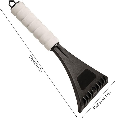 Miniatura 4 de pologmase Raspador de hielo pala de nieve automotriz con agarre ergonómico de esponja  Herramienta portátil para eliminar nieve helada para ventana