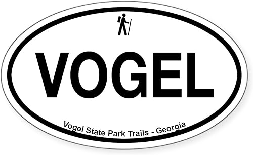 CafePress Vogel State Park Trails - Pegatina ovalada para parachoques de coche
