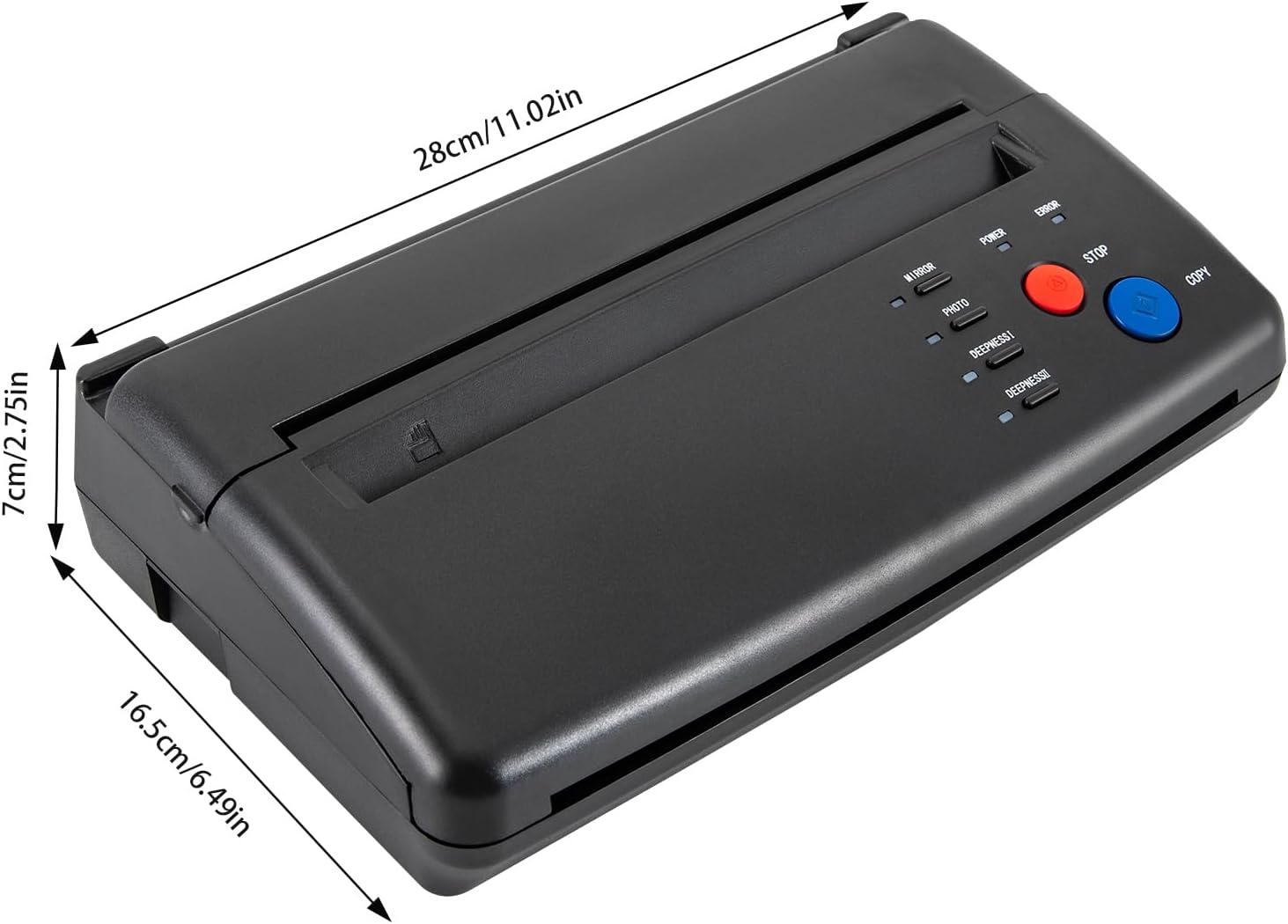 Tattoo Stencil Transfer Copier Printer, Tattoo Transfer Machine, 110-220V ABS Thermal Maker, HD Mirror Transfer for Studio/Parties (A4 Paper) for tattooing Artists