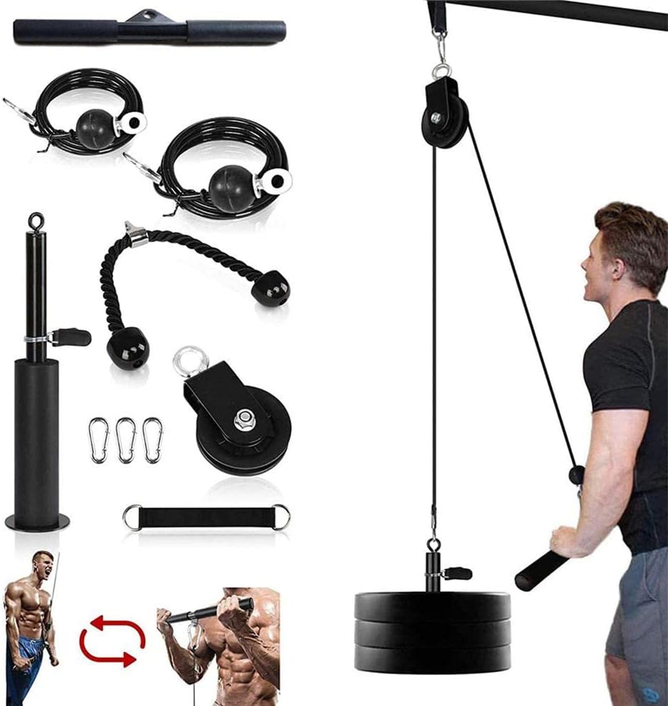 Forearm Wrist Roller Trainerwith Pulley System,Arm Strength Training Equipment for Biceps Triceps Shoulders,Gym Grip WorkoutMachine for Men Home