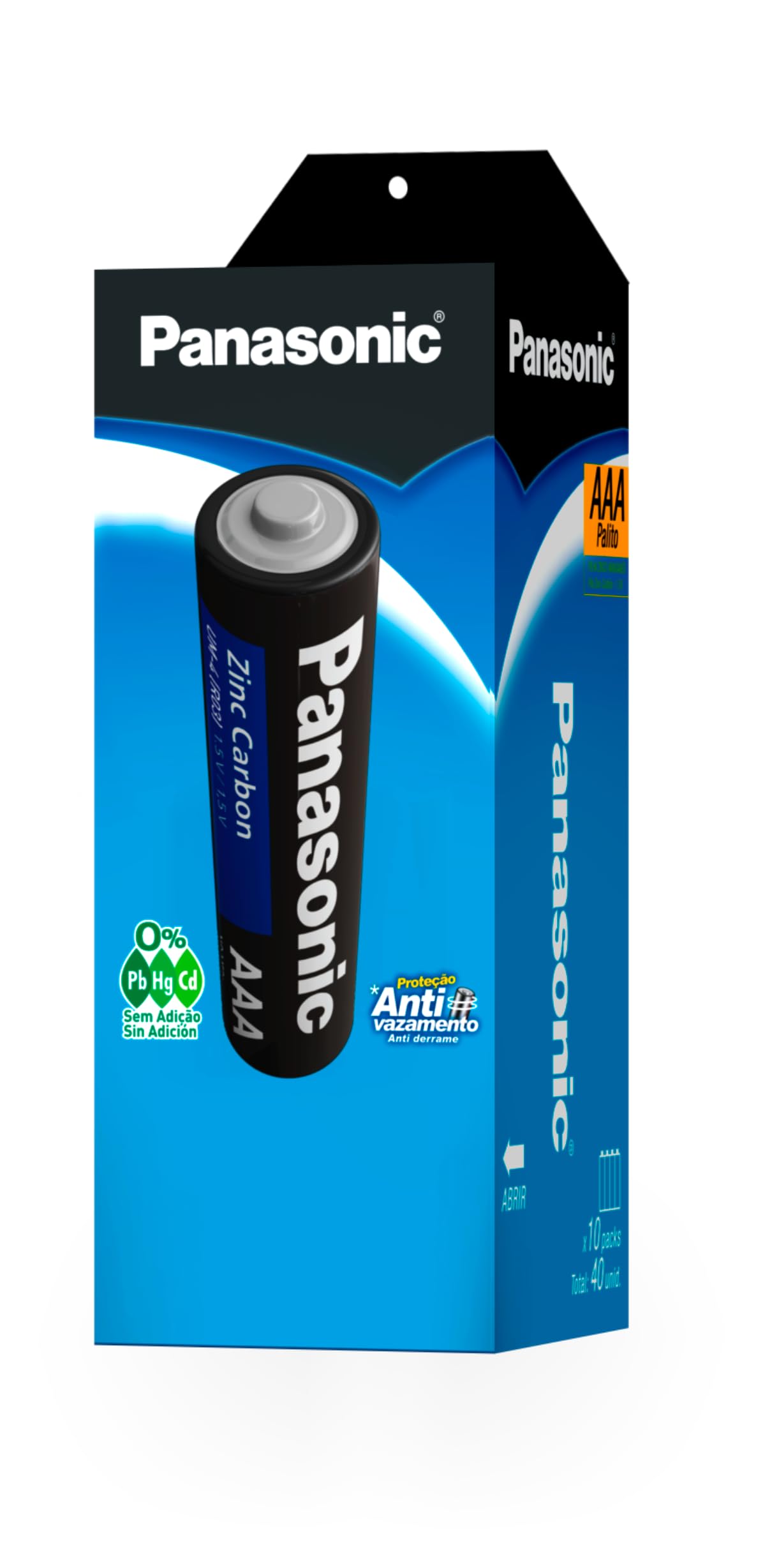 Panasonic Pilha Comum Linha Super Hyper Proteção Antivazamento