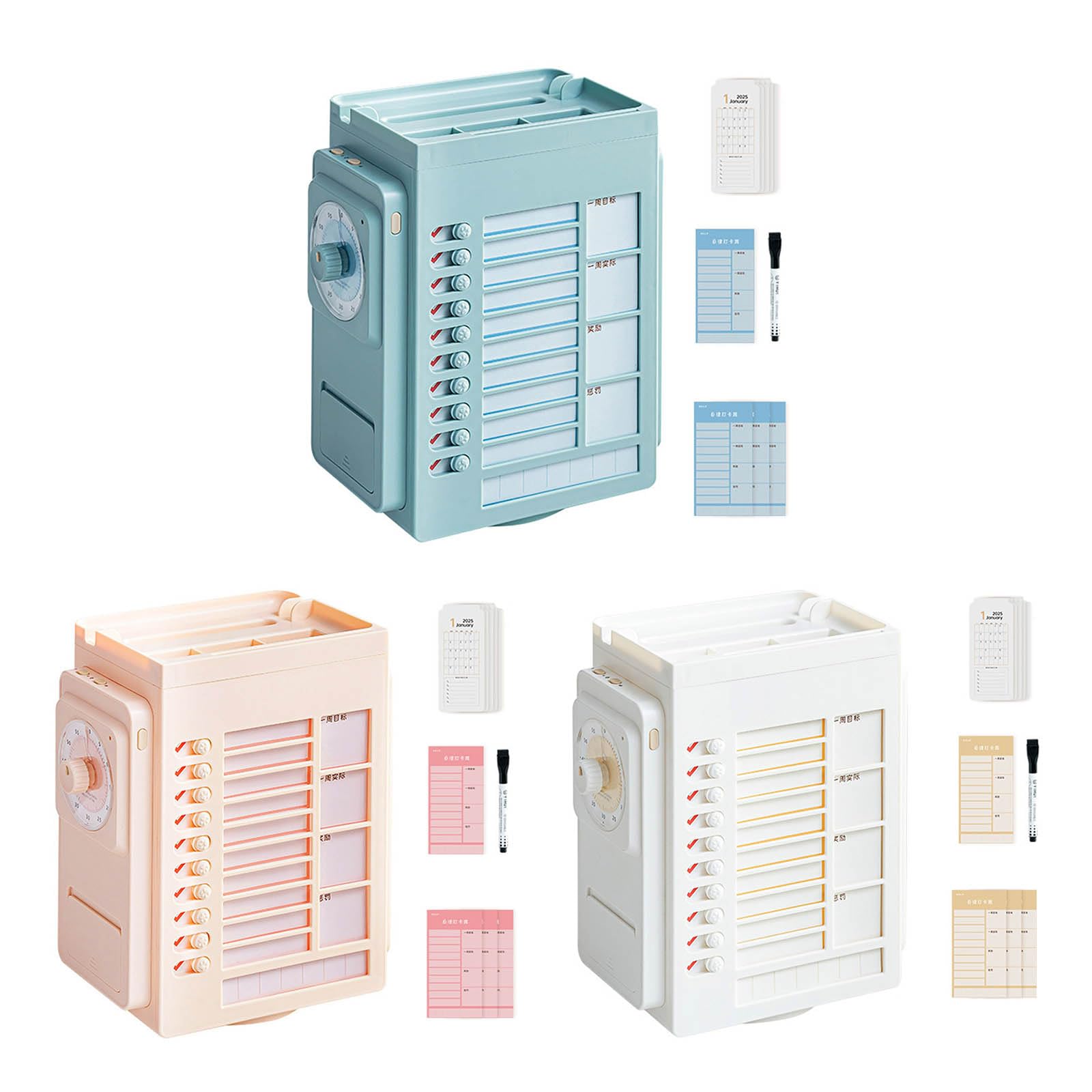 Portapenne con timer visivo, planner mensile, organizer da scrivania, organizer da scrivania, organizer da scrivania con timer visivo, per studenti