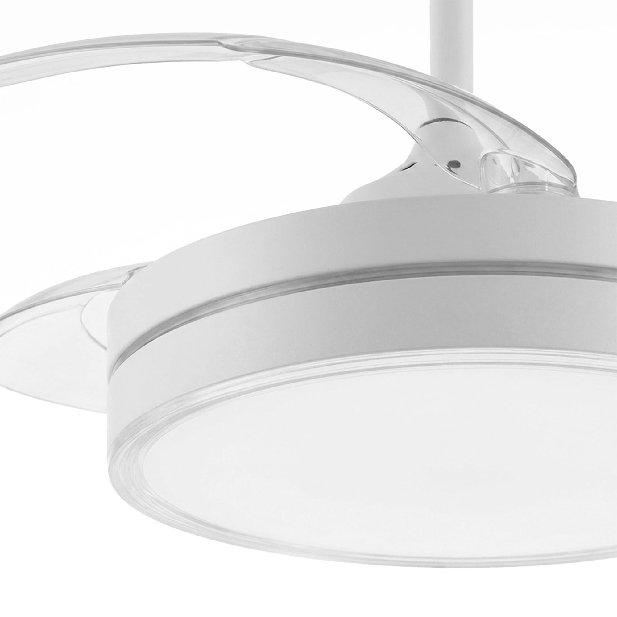 Jocca - Wentylator sufitowy z przyciemnianym światłem LED | Wentylator z naturalnego drewna | Pilot zdalnego sterowania | Timer | Funkcja letnia i zimowa (chowana biel)