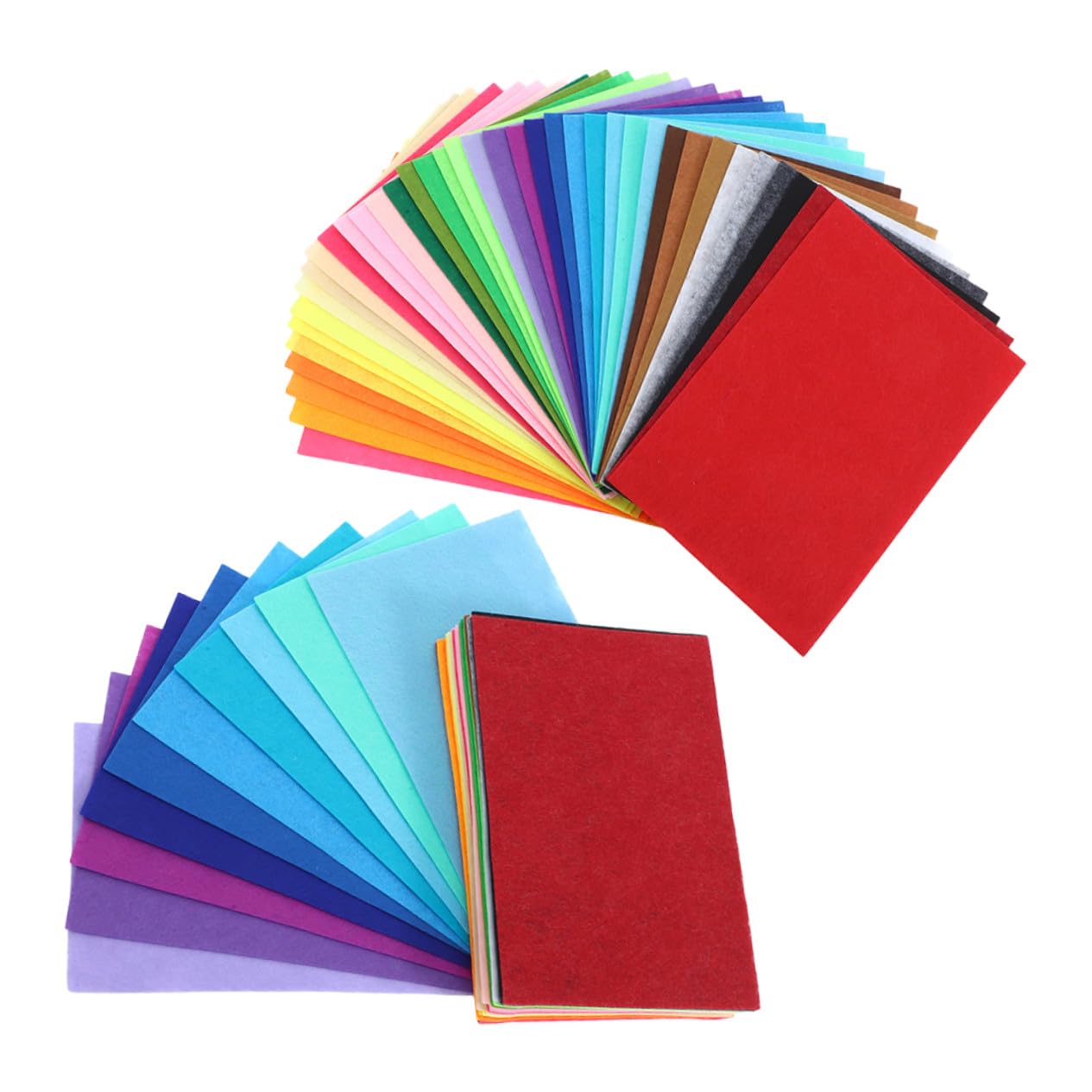 SHINEOFI 80 Pezzi Feltro Colorato Pretagliato Tessuto Morbido Resistente per Cucito Patchwork Scrapbooking e Progetti Artigianali DIY