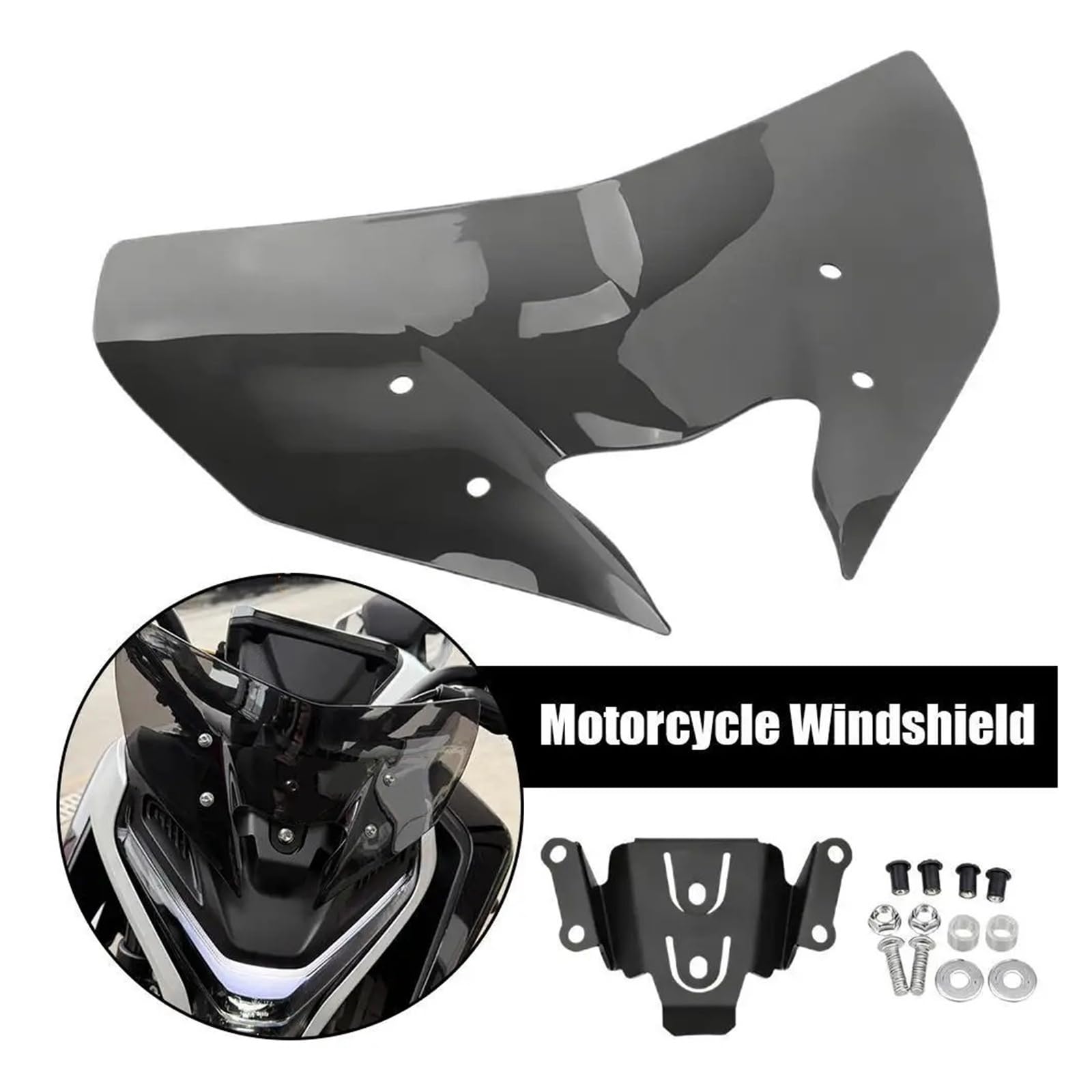 Pare-Brise Moto pour CF&Moto 675 NK NK675 Pare-Brise Déflecteur Vent Carénage Visière Accessoires Moto Écran Avant en Verre