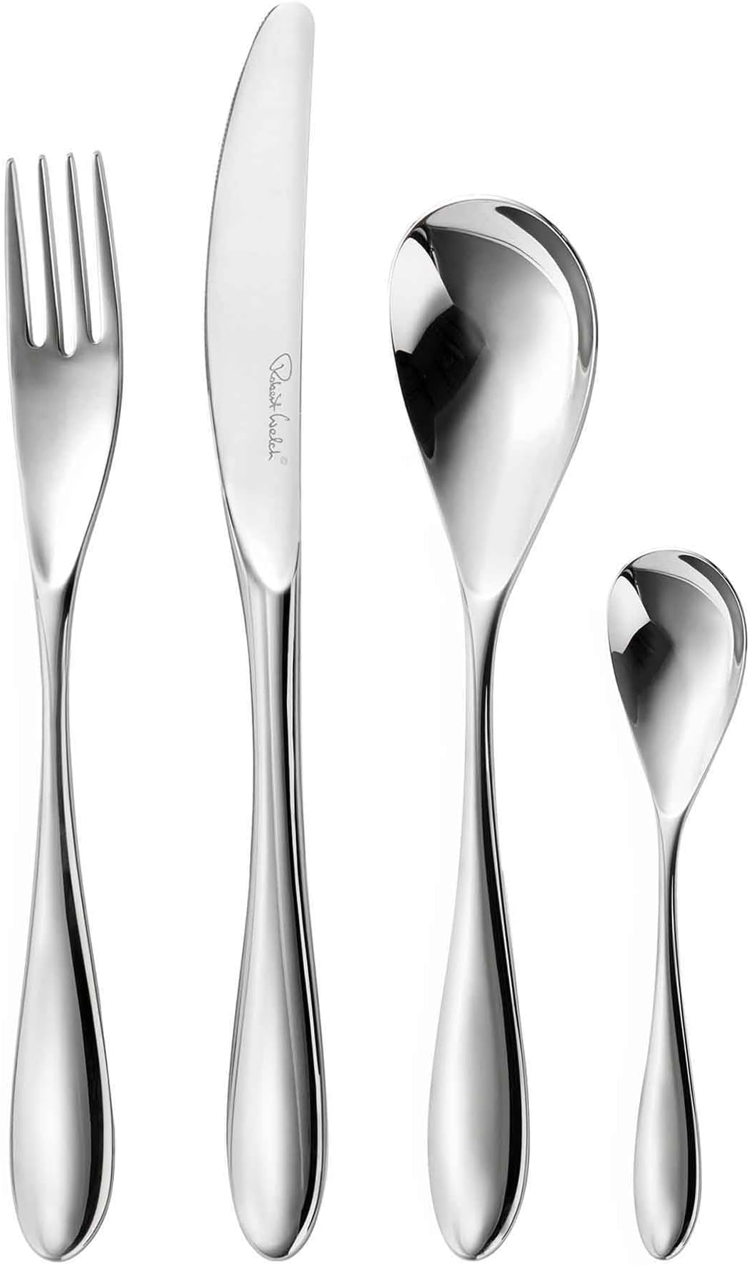 Bourton Bright, 24 Piece Cutlery Set for 6 People. Made from Stainless Steel. Dishwasher Safe.