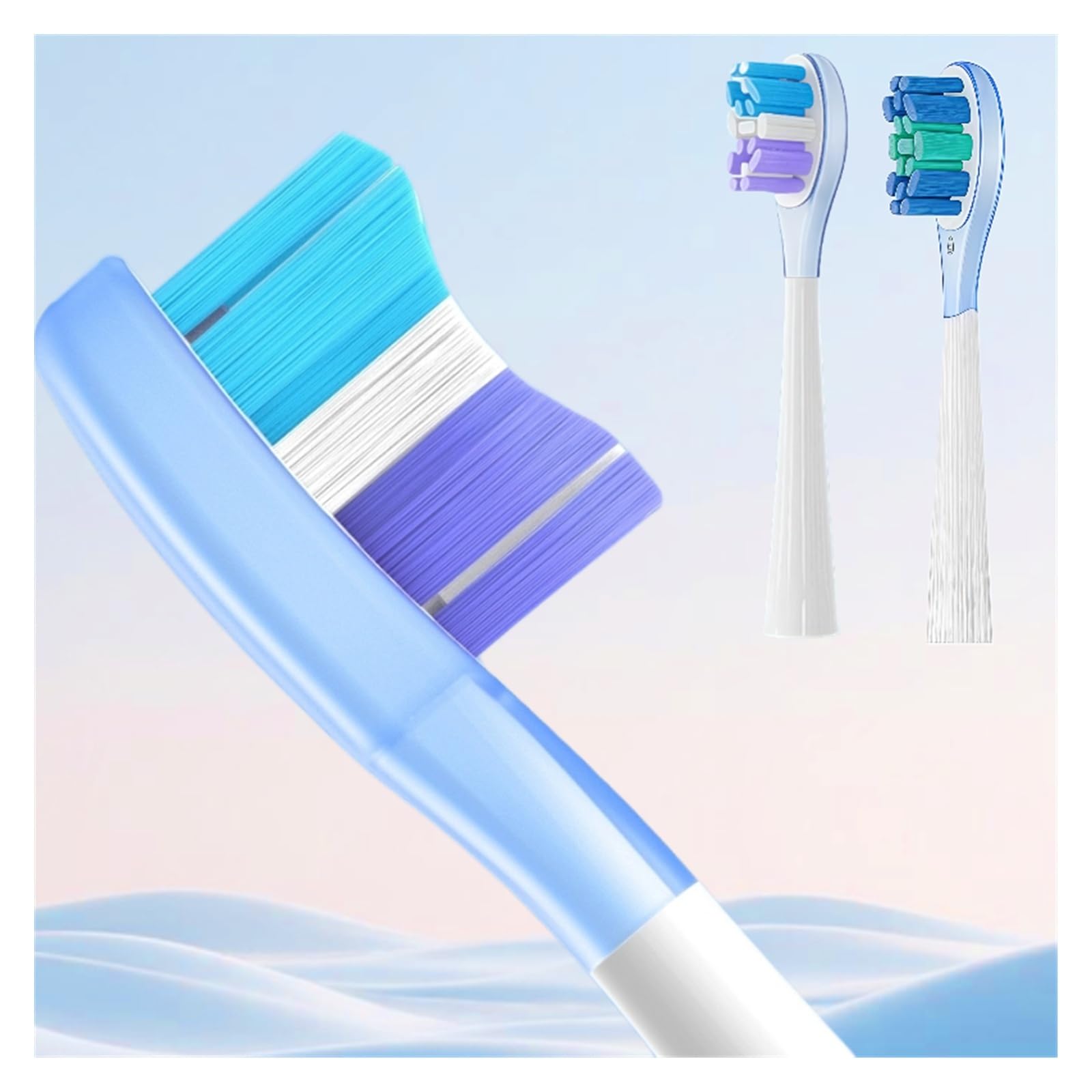 Cabezal De Cepillo De Dientes De Repuesto.Compatible Para Usmile Y4 Y10 Y1S Y20 Y10PRO Y20PRO Cepillo De Dientes Eléctrico(Purple 8PCS)