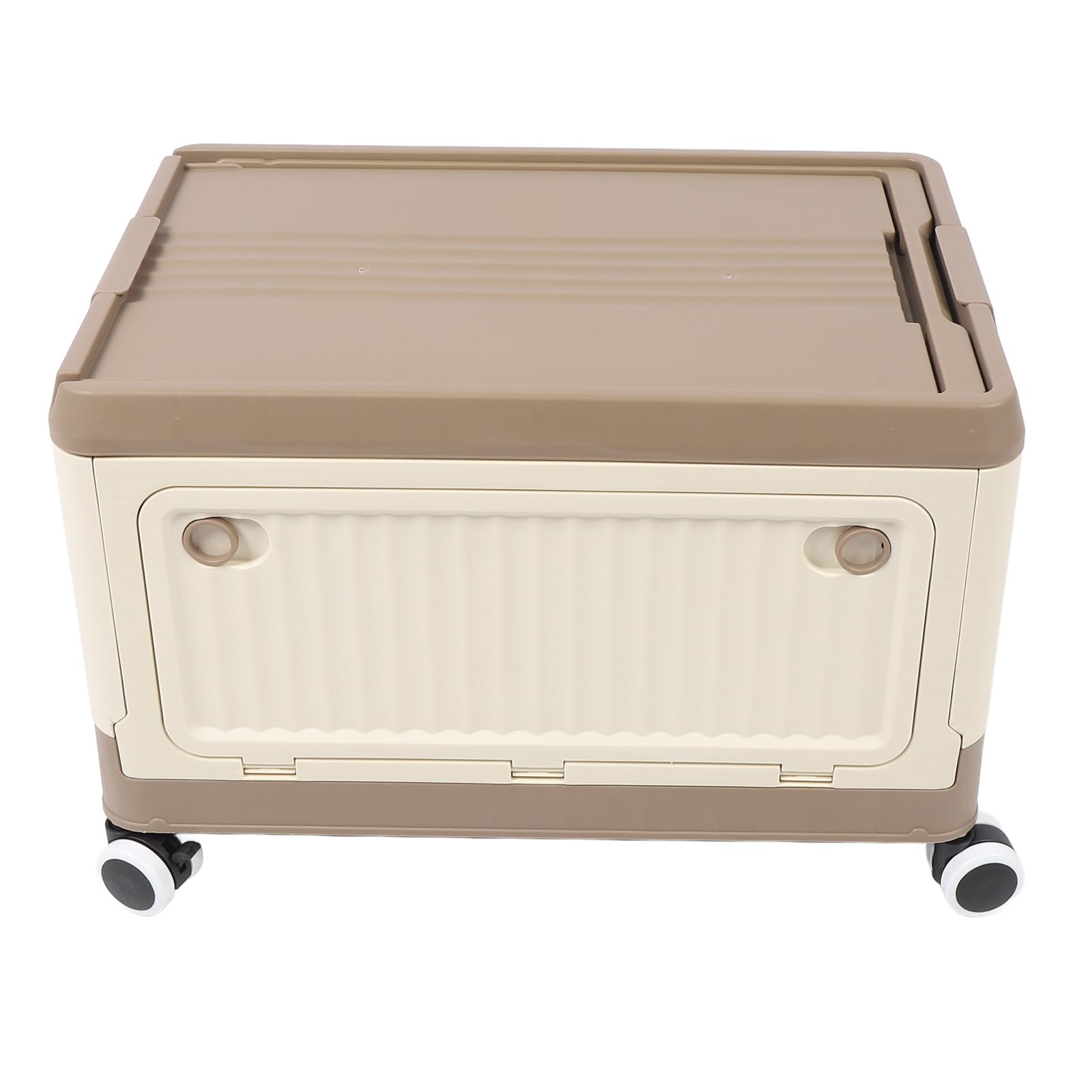 Caja de almacenamiento plegable, para contenedor de almacenamiento con ruedas y tapa, material PP duradero, diseño apilable, con asa para ropa, libros, zapatos, (S 100x40x0,3