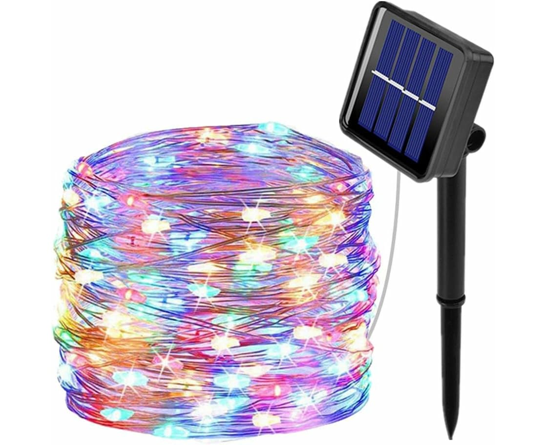Solar Lights Outdoor Garden - Multi Colour (10M 100LED)