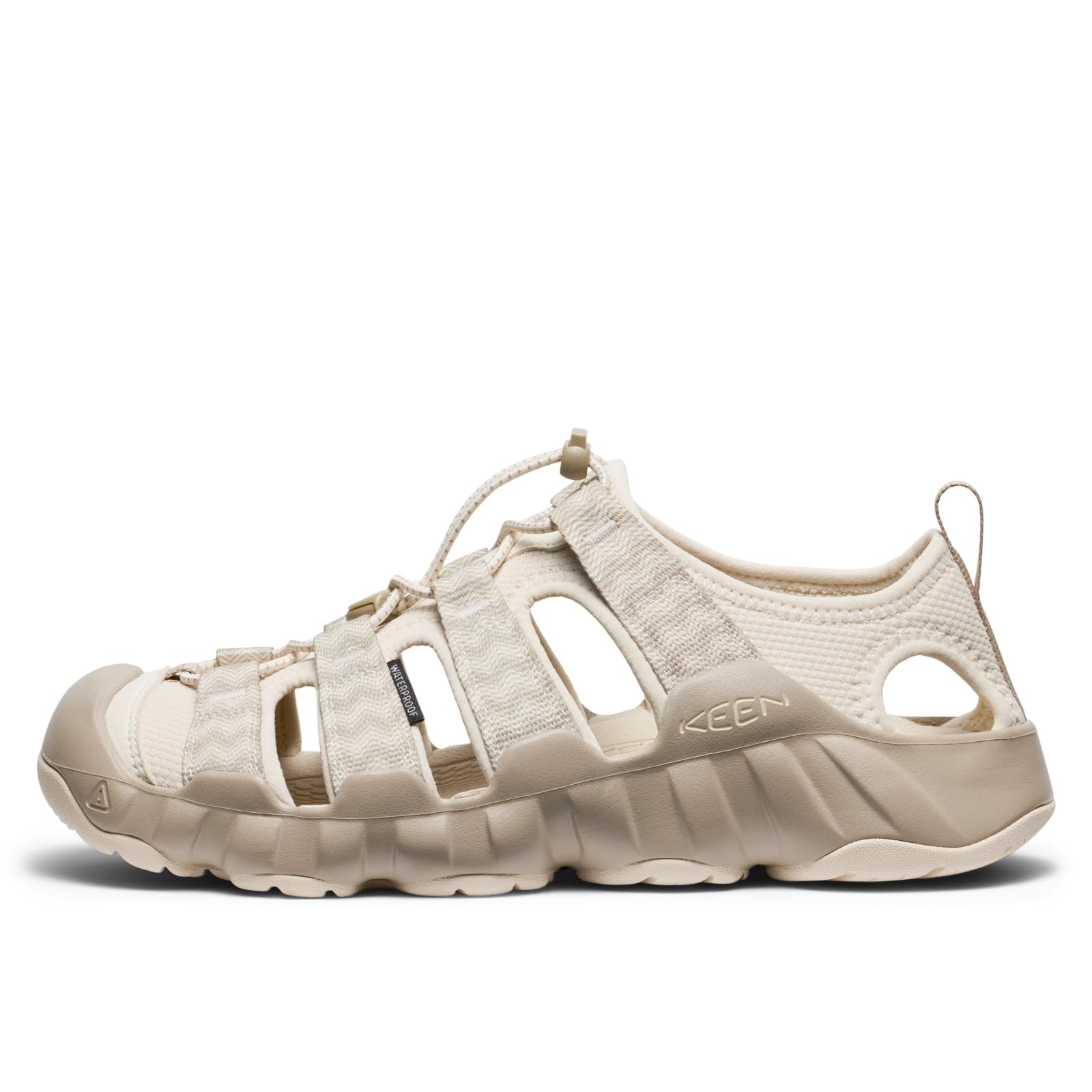 KEEN Hyperport H2 Herren-Sandalen, atmungsaktiv, einfach anzuziehen, bequeme Wander- und Wassersandalen, Birch/Plaza Taupe, 44.5 EU