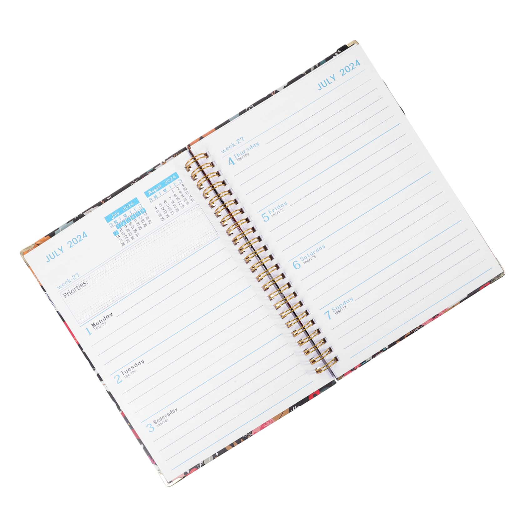 Lurrose 4pezzi Pianificatore Accademico Portatile Organizer Compatto Per Agenda Settimanale e Mensile Per Studio e Lavoro Pagine Per Note e Pianificazione