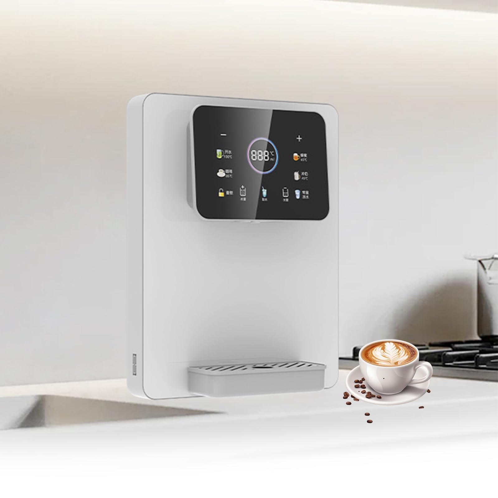 Dispenser istantaneo di acqua calda con touch screen intelligente e controllo della temperatura a cinque livelli per un riscaldamento rapido in ristoranti, hotel e uffici