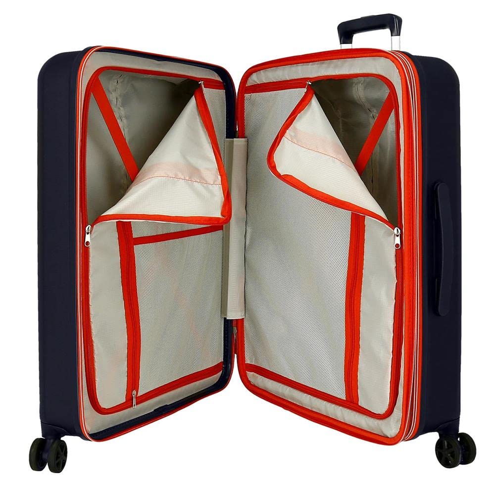 Joumma Disney Mickey Outline Maleta Mediana Azul 48x70x28 cms Rígido 3,98 kgs Cierre TSA ABS 3,98 kgs 79L