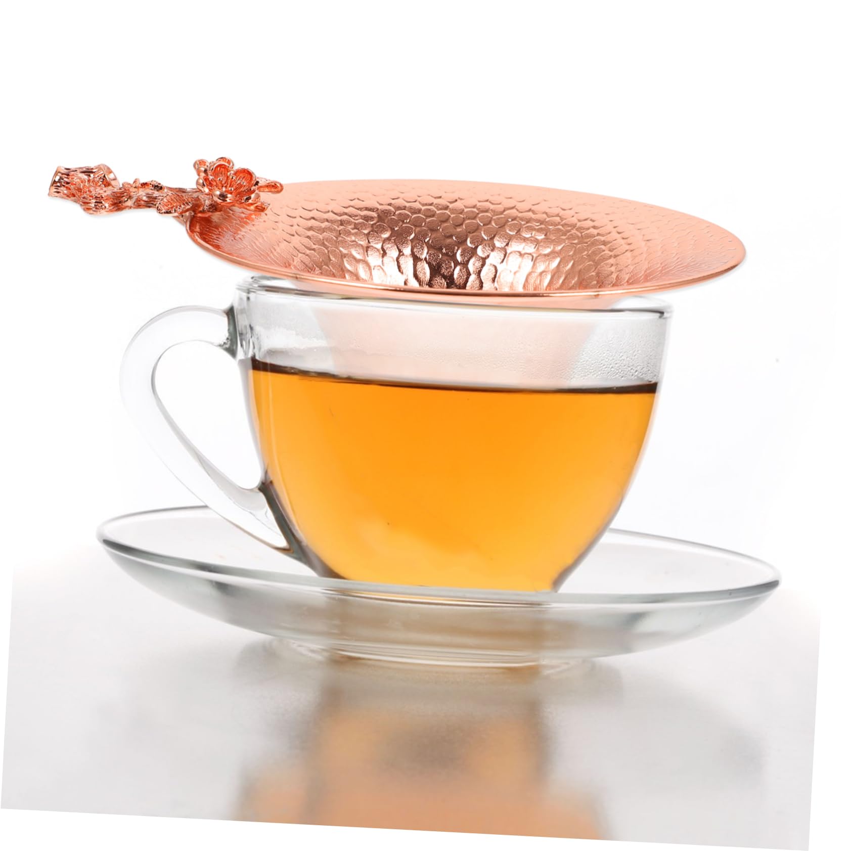 Amosfun 3 Piezas fuga de té infusor te infusionador de te tea set filtros de te colador de te coladores de té coladores de alimentos Infusor de té colador de té elegante cobre Golden