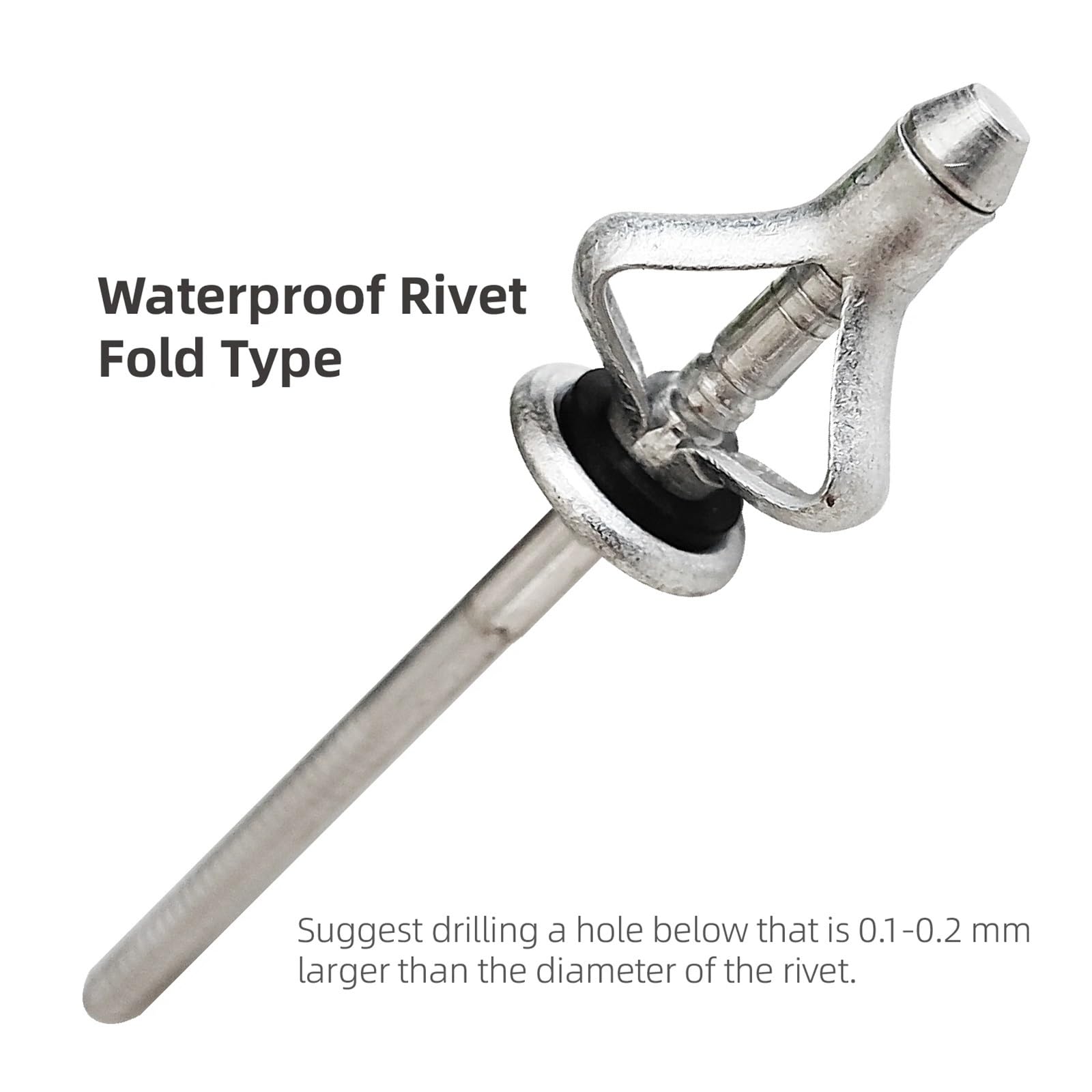 20/50 Stück Wasserdichte Dreifach Gefaltete Nieten, Faltjalousie Aus Aluminiumlegierung Mit O-Ring Der Dichtungsscheibe, Explodierender Tri-Grip-Pop(20Pcs,6.4x26mm)