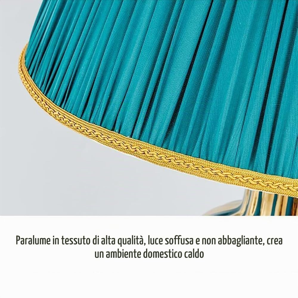 Lampada da tavolo in ceramica americana a LED Arte moderna di lusso Soggiorno Villa Hotel Studio Camera da letto Comodino Scrivania Luce (Stile 1)