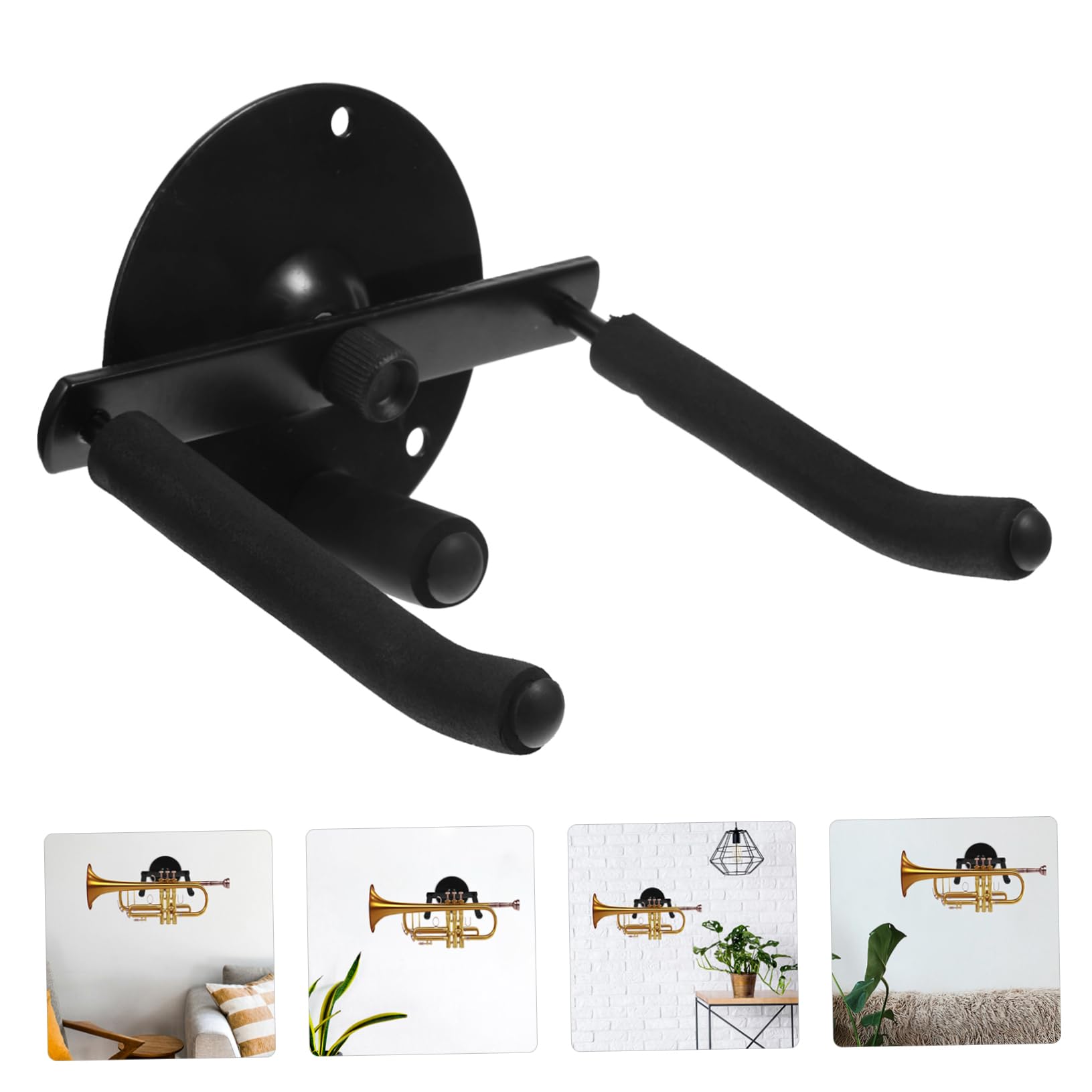 GOOHOCHY Iron Material Trumpet Rack Compact for Trumpet Black for Home and Instrument Shop