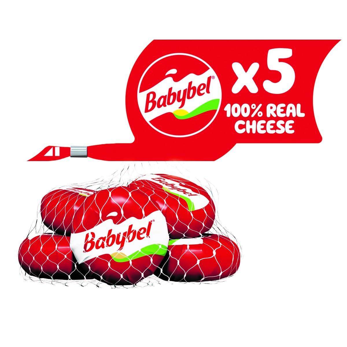 Mini Babybel Original Cheese Snack, 100g (5 Pieces)