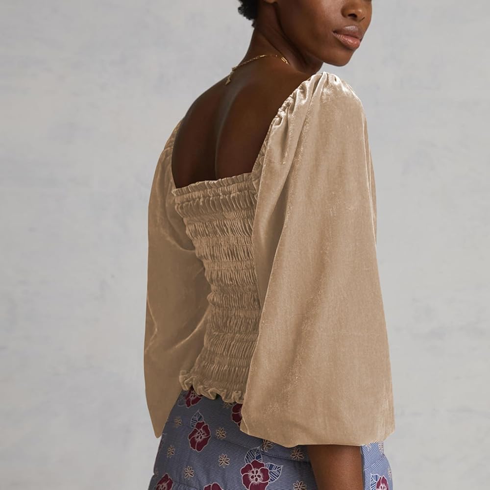 トップス laubeblanc Sharp Neck Velour Tops Sharp Neck Velour Tops