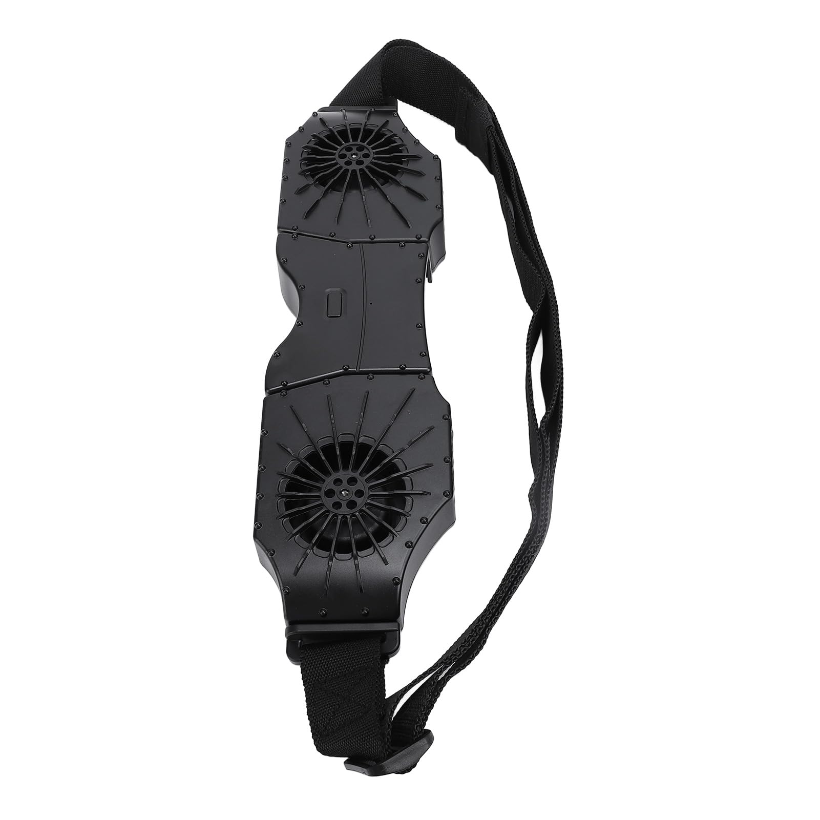 Wiederaufladbarer Gürtelventilator 8000 -mAh Battery Battery Battery Operated Wearable Personal Lüfter mit Zwei Gebläsensystemen für Campingfischen Im Freien mit Abnehmbarem (Schwarz)