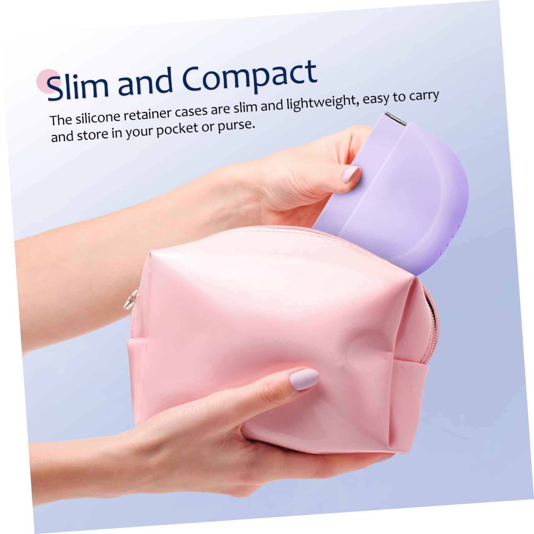 Custodia per Apparecchio Ortodontico in Silicone, 4 Pezzi | Contenitore Slim Rosa, Leggero e Facile da Trasportare, per Pulizia e Conservazione