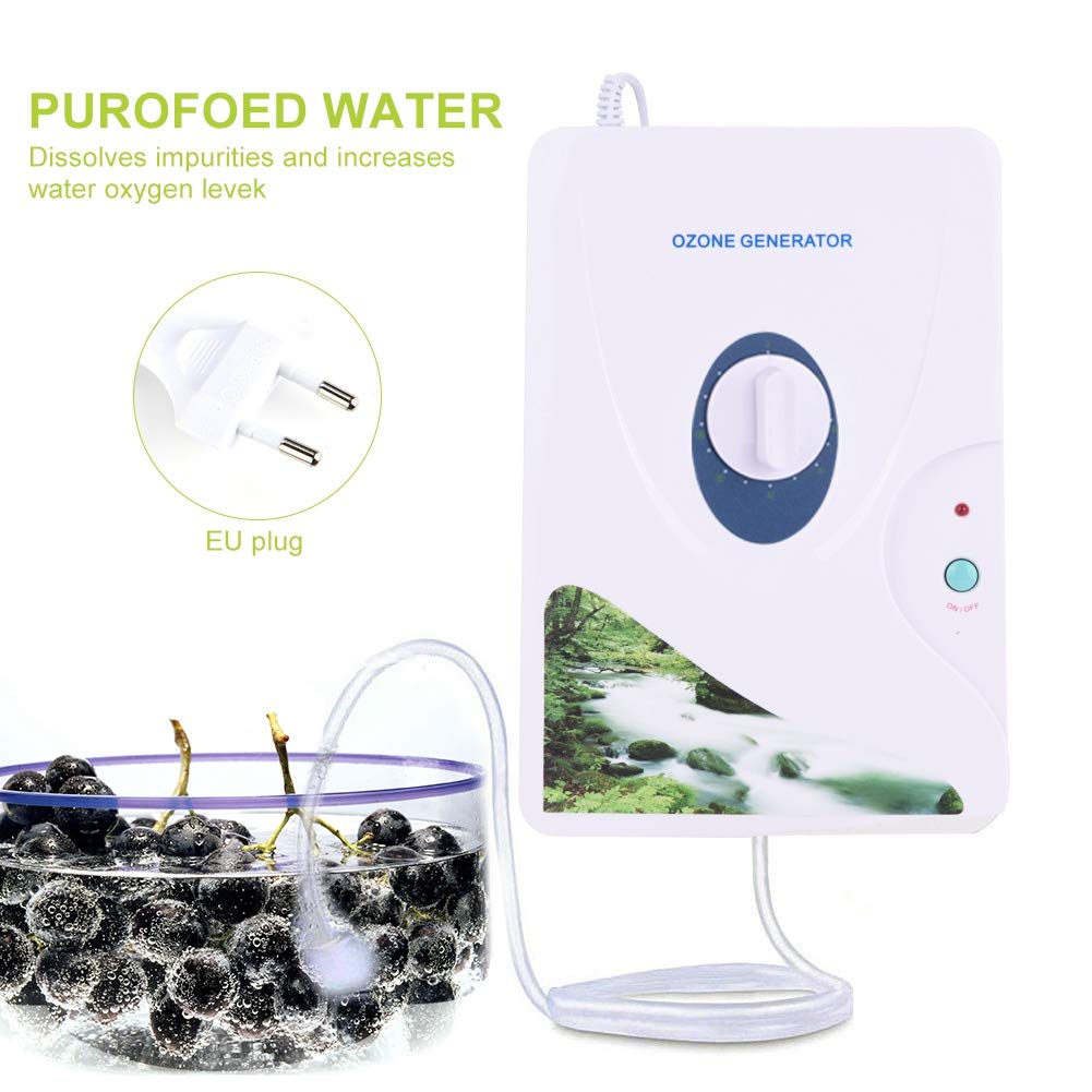Purificador de aire con generador de ozono de 600 mg/h para agua, verduras, carne y tratamiento de habitaciones: ozonizador con control de perilla y diseño de montaje en pared
