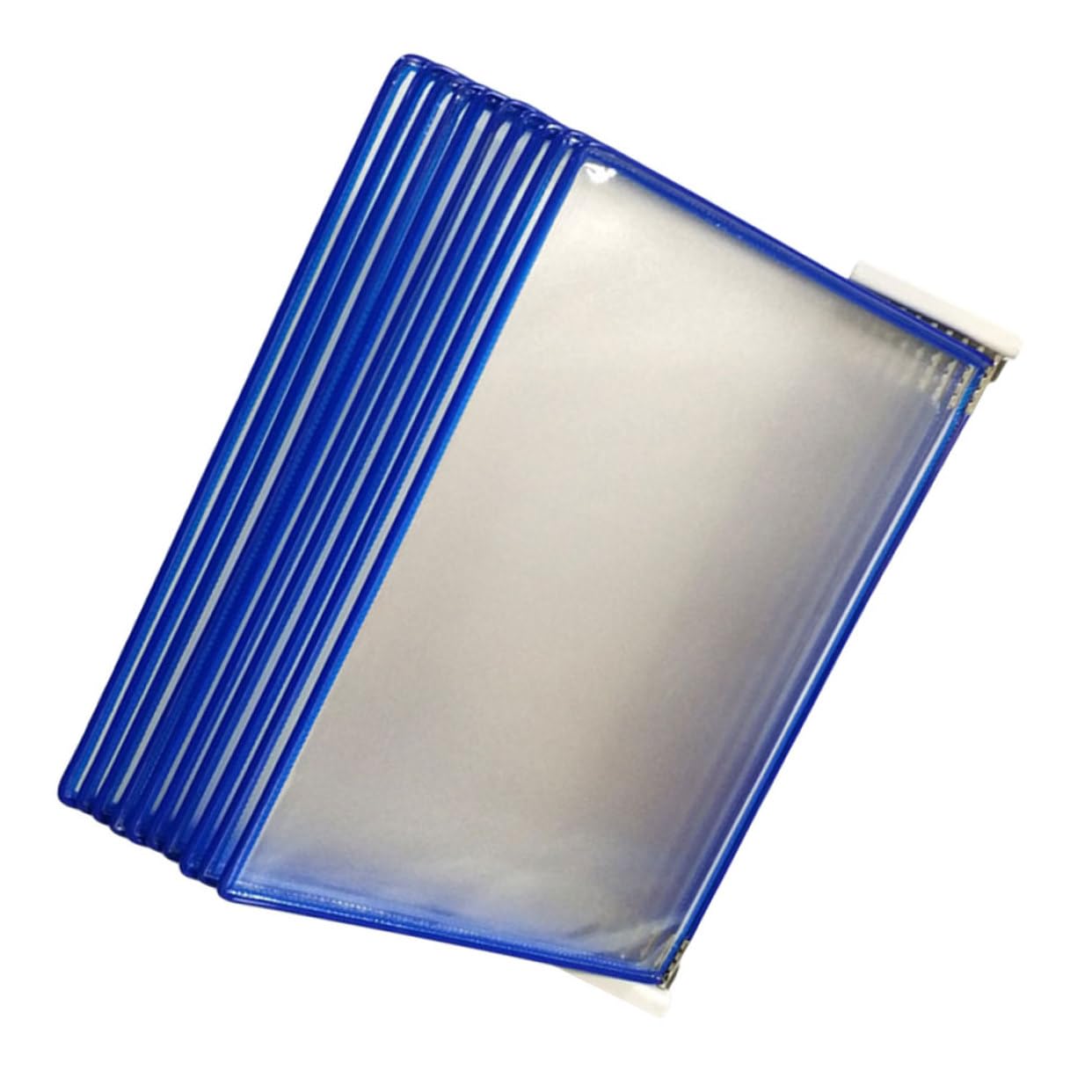 AYUWQZX Wall Display Unit, Wall-Mount Document Holder Magazine Rack 10-Page Flip File Folder Blue Hang Organizer