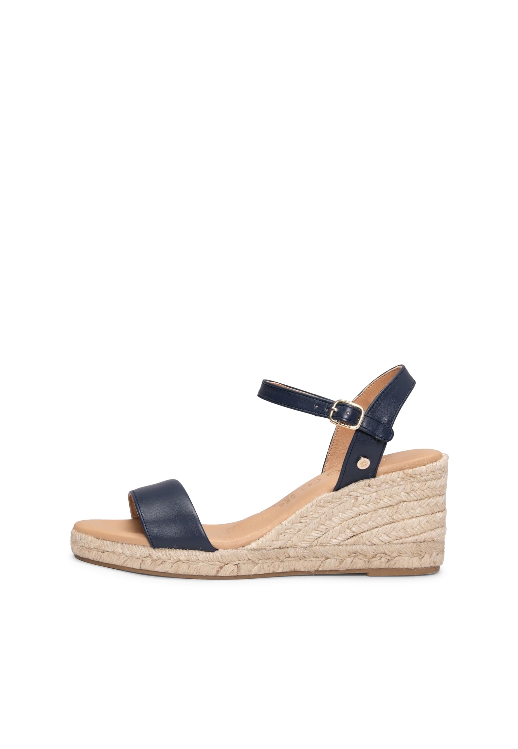 miMaO. Sandales style espadrilles à talon compensé. Fabriquées en Espagna