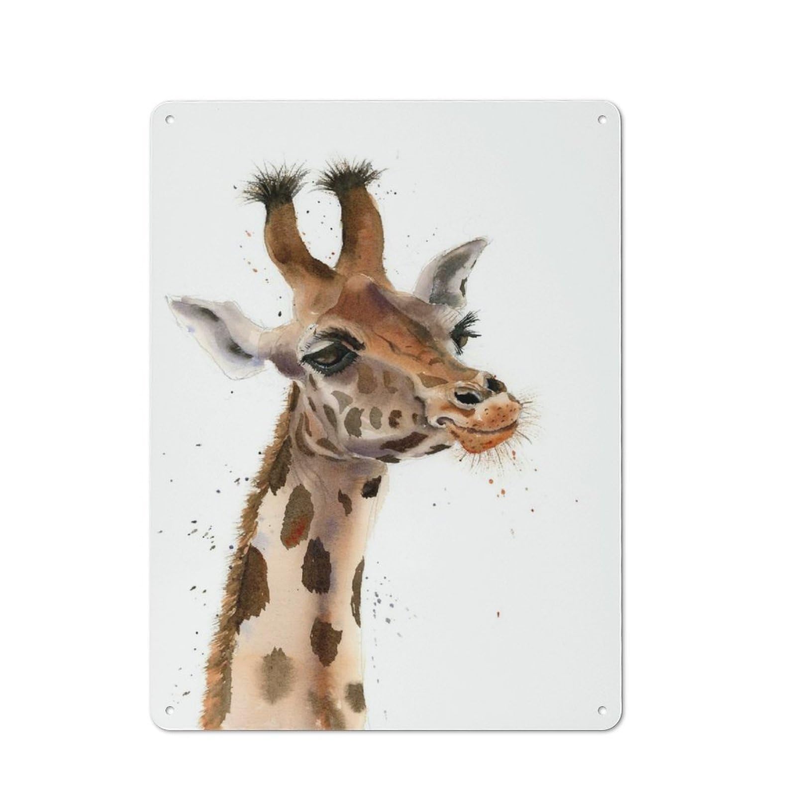 Junmoney Giraffe Old Fashioned Retro Metal Sign 40X30cm Featuring Vintage Wall Decor For Kitchen, Hallway, Bar Or Small Cafe