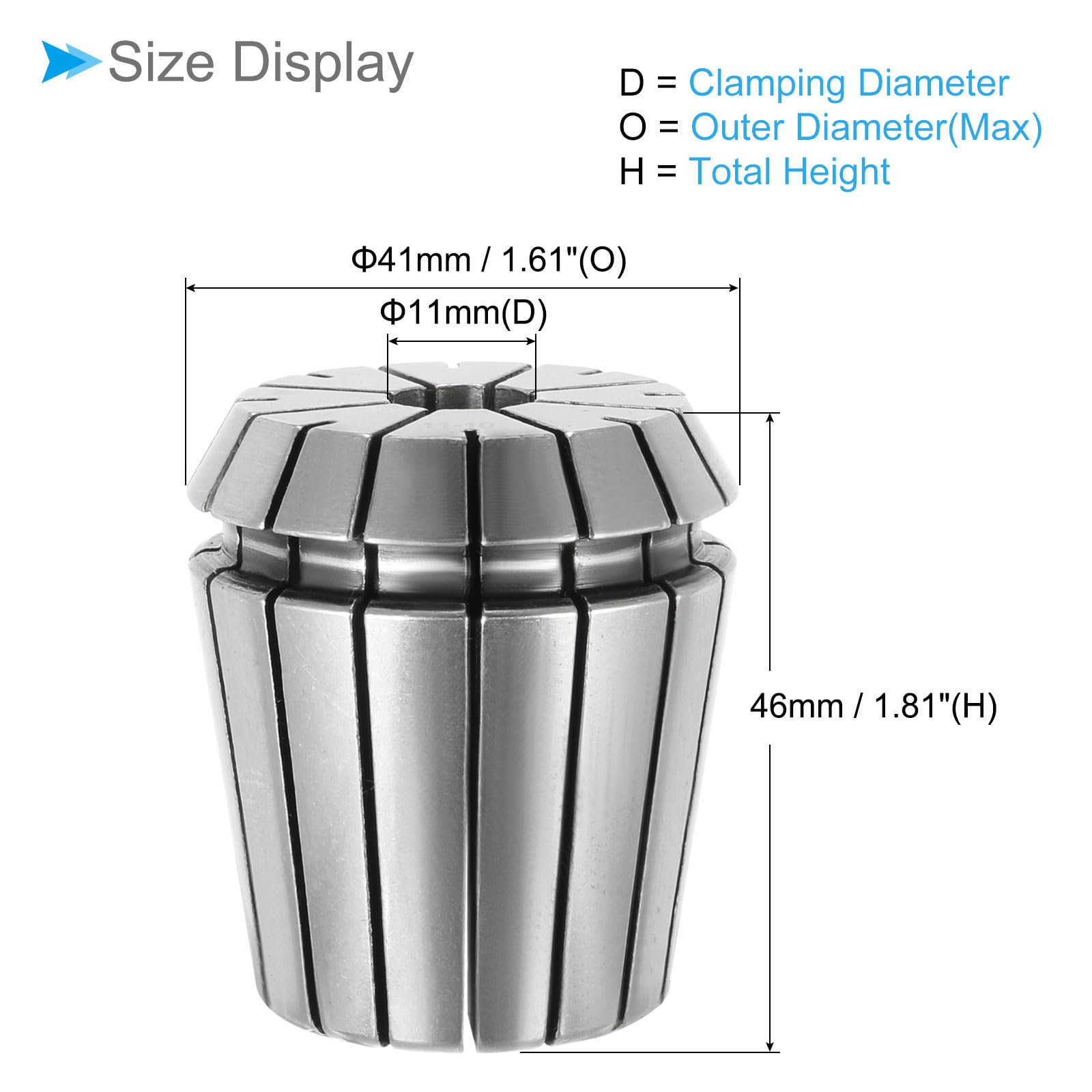 CoCud Spring Collet Chuck, ER-40 Spring Collet 11mm Clamping Diameter, 40Cr Steel Convenient Disassembly Chuck - Image 2