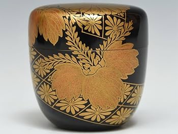 Amazon.co.jp: 加賀蒔絵師 久保縫春 (造) 菊桐蒔絵 中棗 共箱 輪島塗