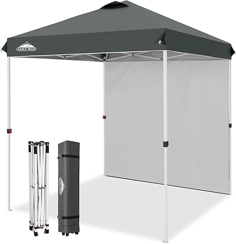 Miniatura 64 de EAGLE PEAK - Tienda de campaña desplegable con toldo, 1 pared lateral, fácil de montar, tienda para eventos, protección solar para exteriores, bolsa