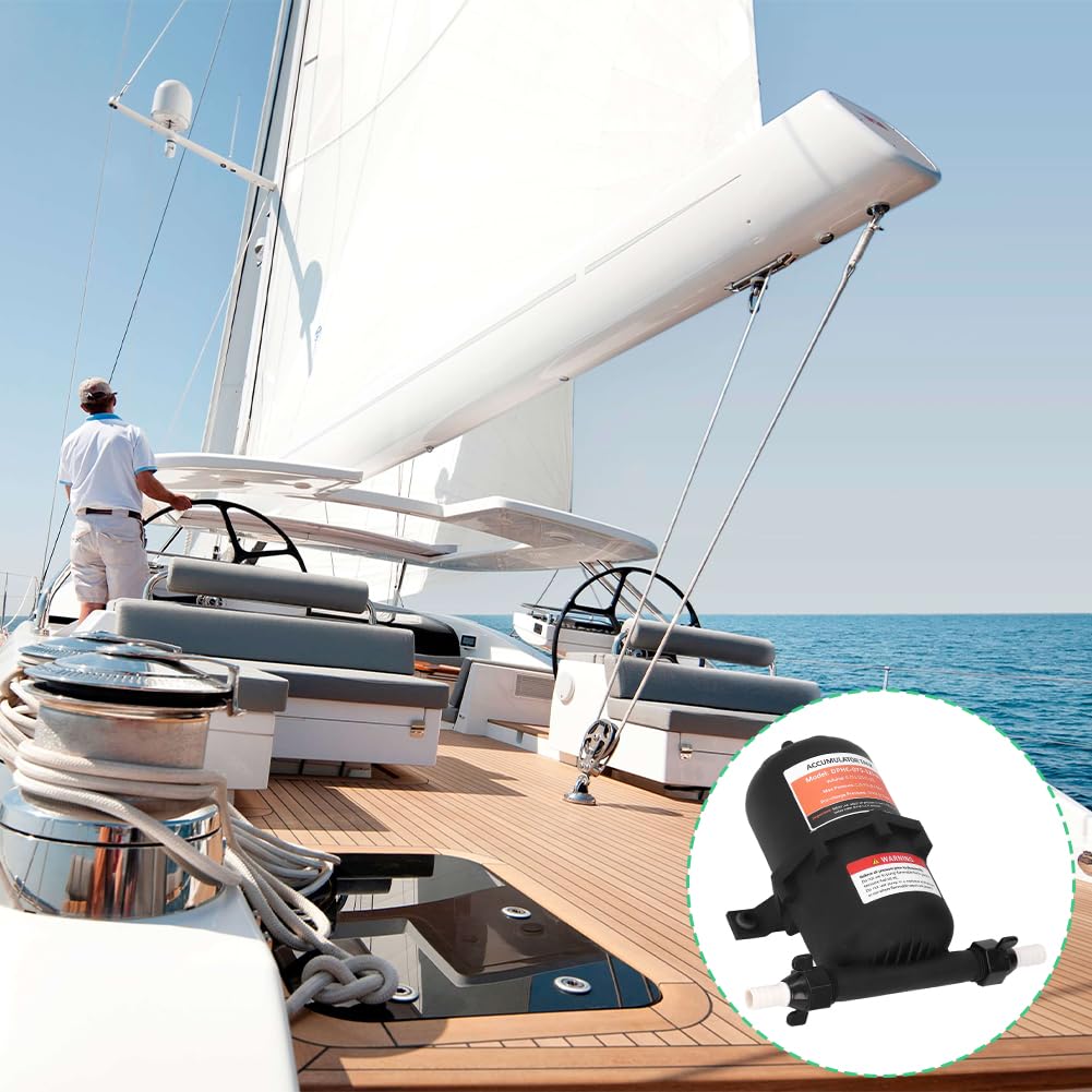 Réservoir d'Accumulateur Pressurisé 0,75L 125 PSI pour RV et Yacht | Réservoir Sous Pression Universel et Étanche pour Accumulateur de RV, Yacht, Marine, Caravane et Bateau