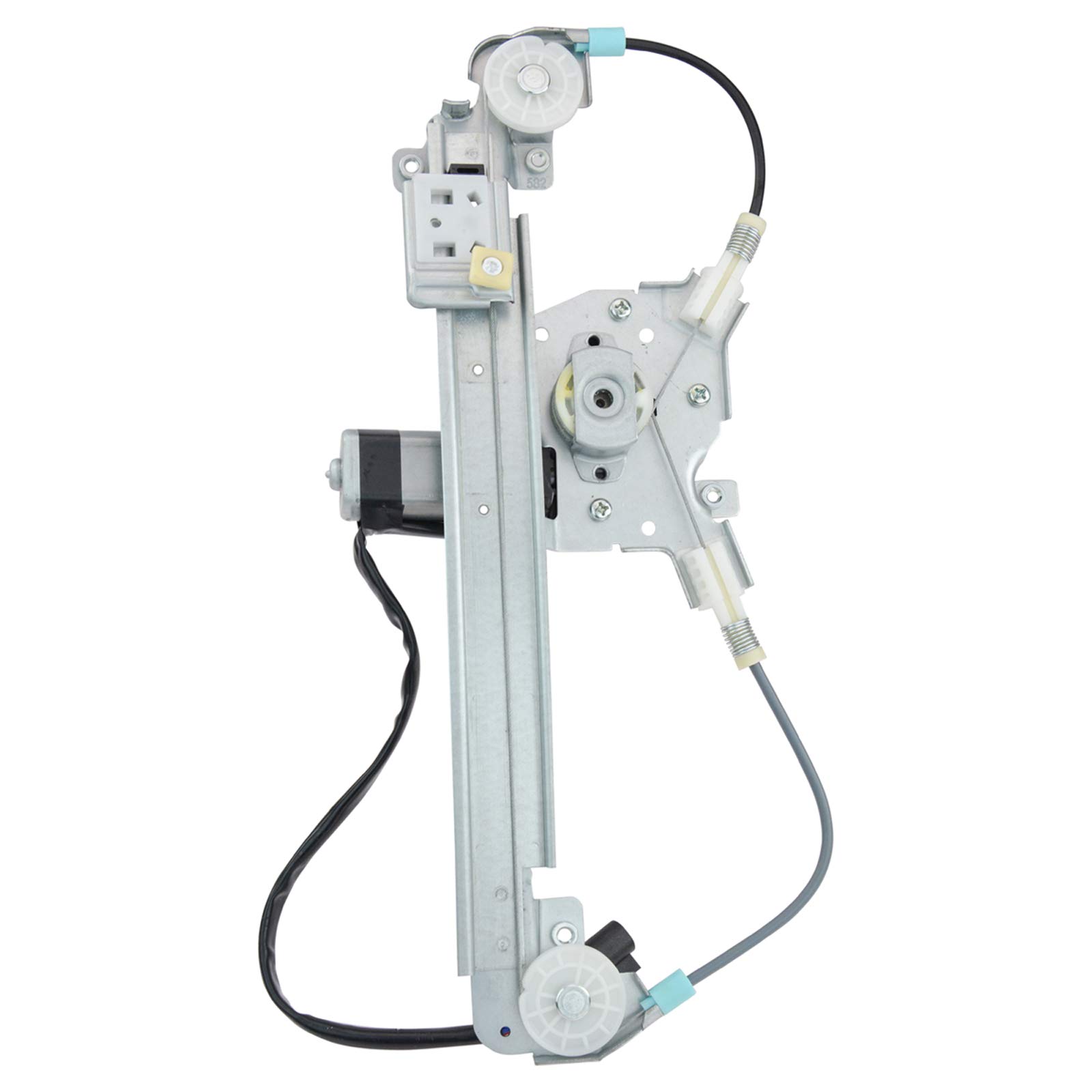TRQ Rear Left Power Window Regulator &amp; Motor Assembly Drivers Side Compatible with 2004-2005 Chevrolet Classic 1997-2003 Malibu 1997-1999 Oldsmobile Cutlass