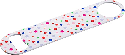 Abrebotellas de acero con recubrimiento en polvo de lunares