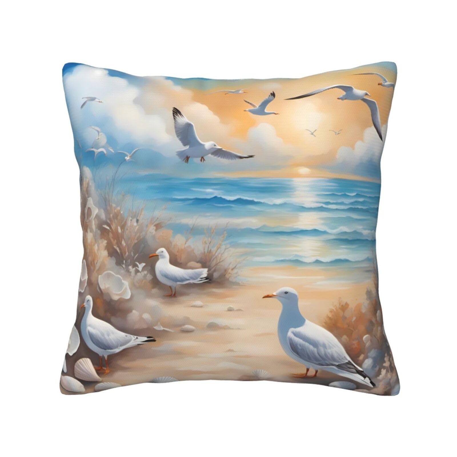 SXZVVBN Many cute seagullsDecorative Square Sofa Cushion Covers