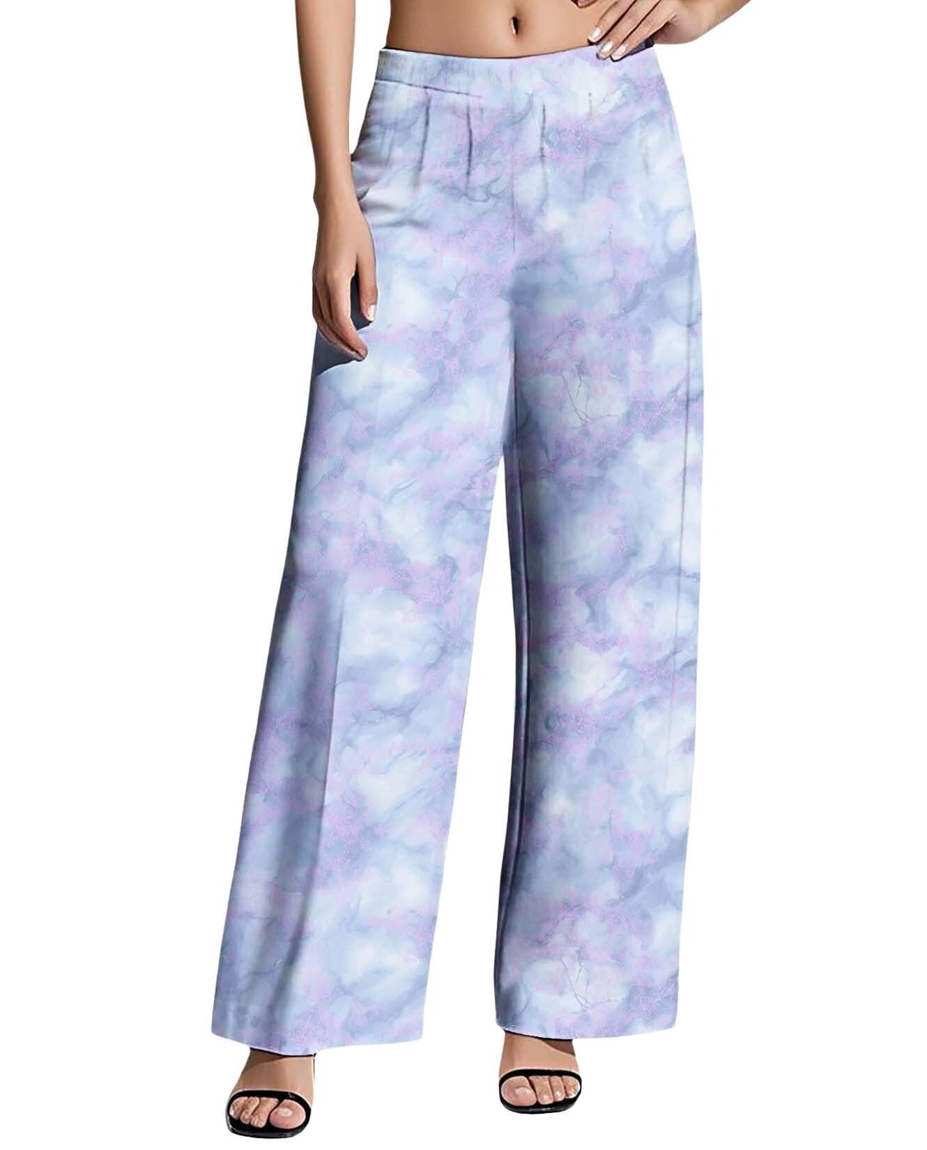 Womens Palazzo Lounge Pants Casual Wide Leg Pants High Waist Flowy Toursers with Pockets