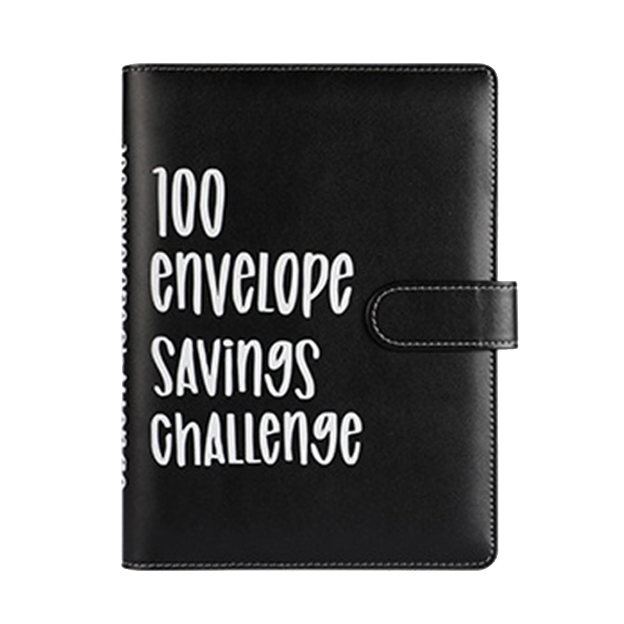 100 Envelopes Money Saving Challenge, Money Saving Binder, Budget Binder to Save $5,050, Savings Challenges Book with Envelopes, 100 Envelope Challenge Binder for Office, Home, School (Black)